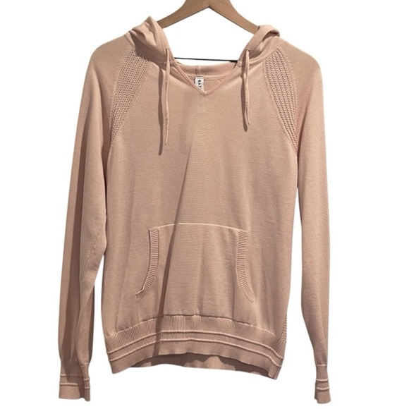 Athleta Evergreen Pink Hoodie Sweater, Long Sleeve, Relaxed, Coolmax Fibers, M - Picture 2 of 13